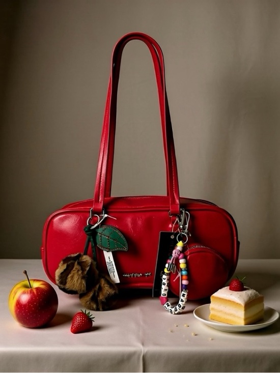 Madden Girl Handbags - ❤️Price Drop❤️Madden Girl Red Shoulder Bag with Charm Accents